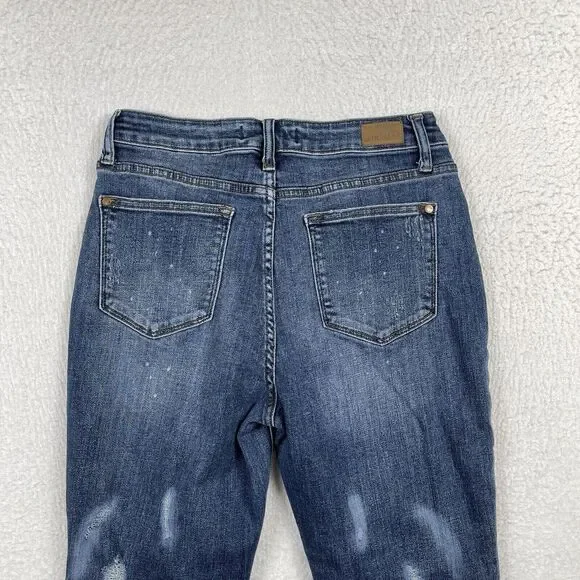 Judy Blue Jeans Womens 29 Blue Denim Stretch Boyfriend Fit‎ Casual Ladies Pants - Picture 15 of 16